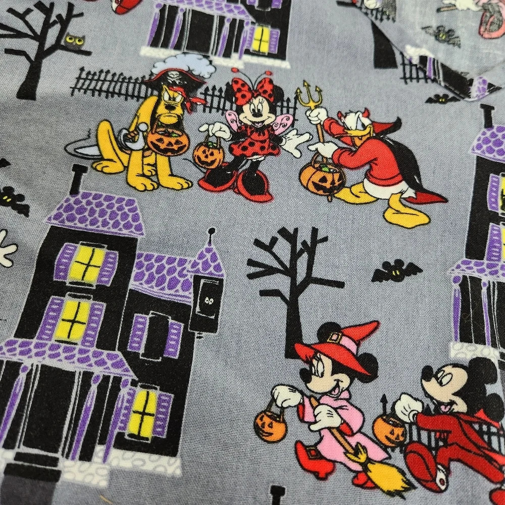 Disney Characters Halloween Scrub Top. Small - Picture 3 of 7